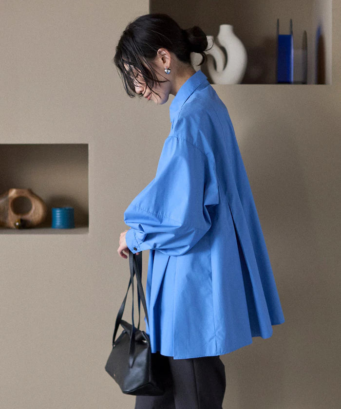 Box Stacked Balloon Sleeve Long Sleeve Shirt