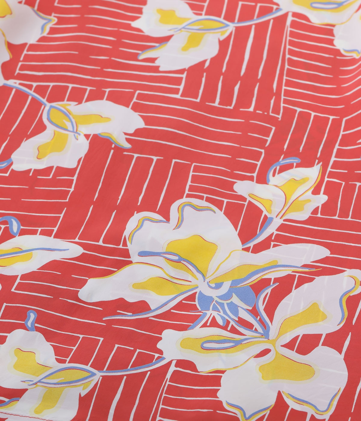 Rayon Hawaiian Shirt White Ginger