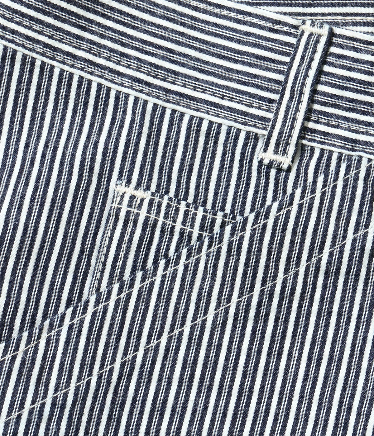 Fiction Romance 6oz. Indigo Stripe Double Knee Shorts