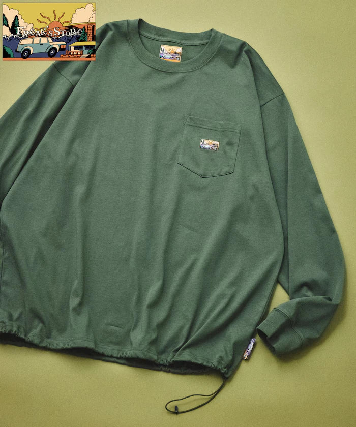 FREAK'S STORE for BEACH & FES Relax Fit One Point Logo Spindle Long Sleeve T-Shirt