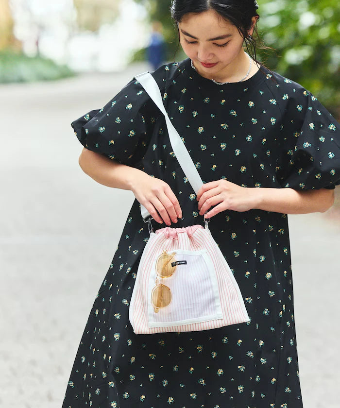 Multiway Color Knit Frill Shoulder Bag