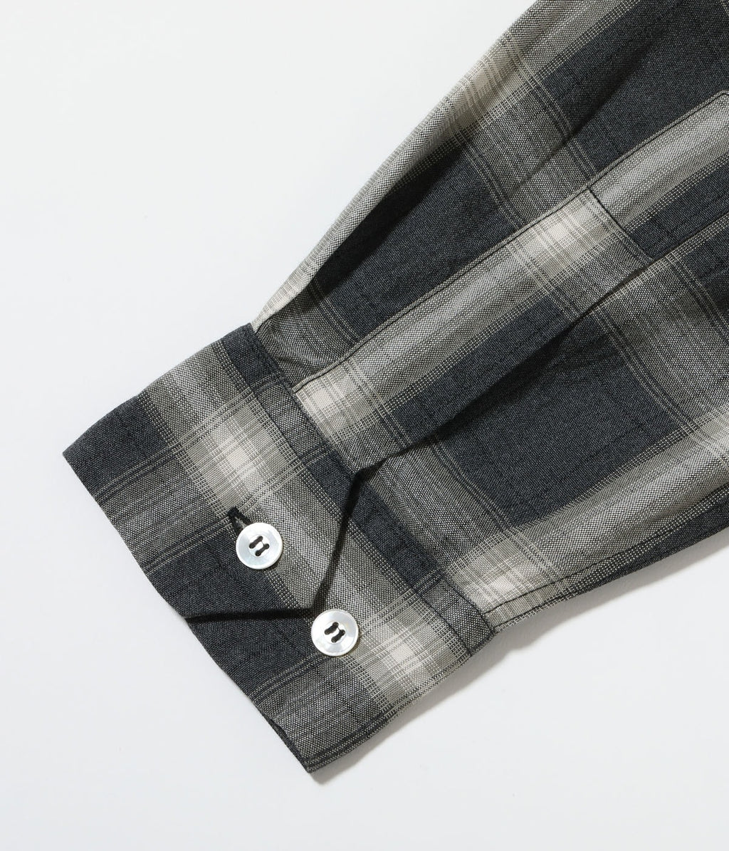 RAYON COVERT CHECK OPEN SHIRT