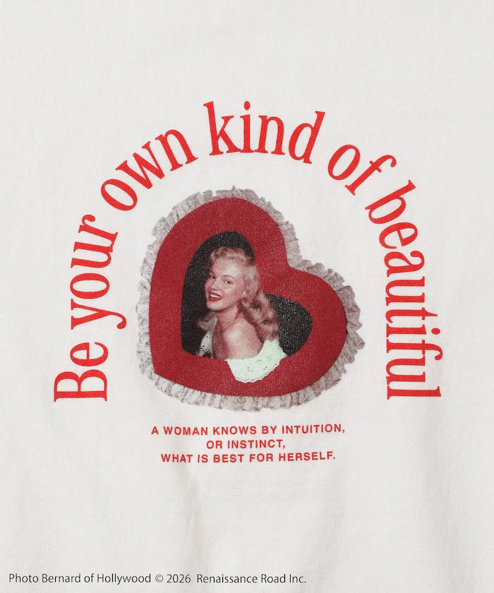 Marilyn Monroe Short Sleeve Heart Photo T-Shirt