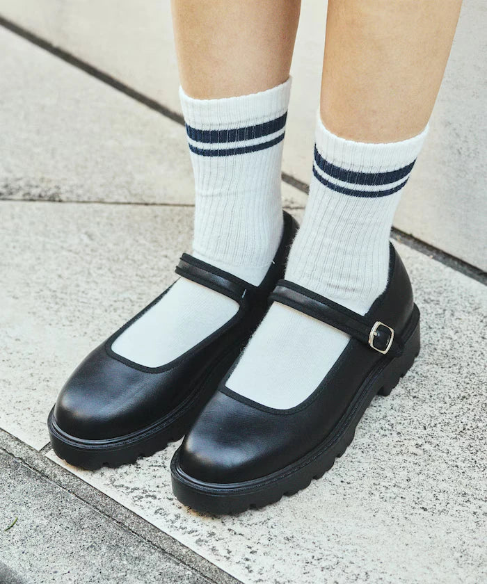 Sunny Rain Compatible Chunky Mary Jane Sneakers