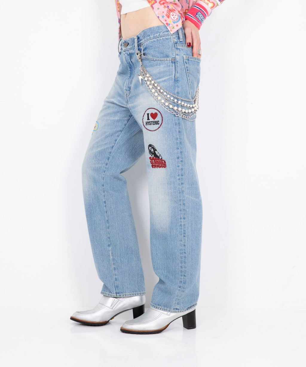 HYS Logo Straight Denim Pants
