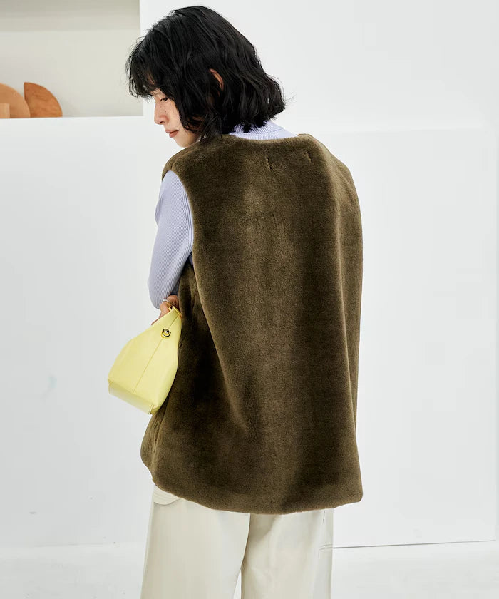 Multiway Boa Vest Coat