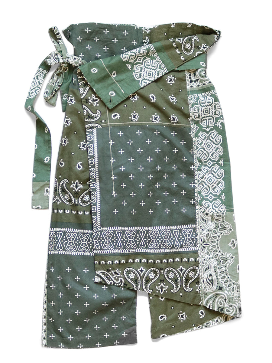 Gauze Bandana Patchwork pt Wrap Pants