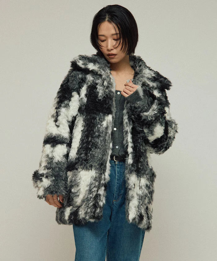 Fake Fur Mid-Length Coat / Fur Coat
