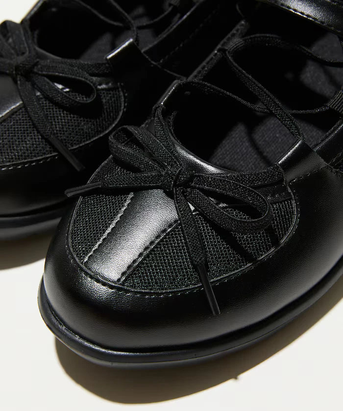 Lace-up ballet shoes