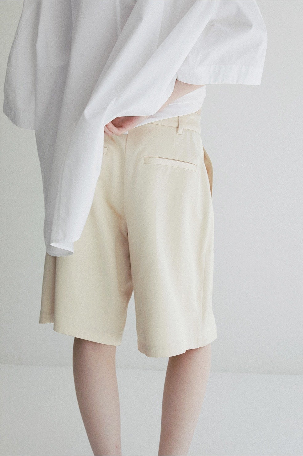 2WAY ADJUST SATIN HALF PANTS