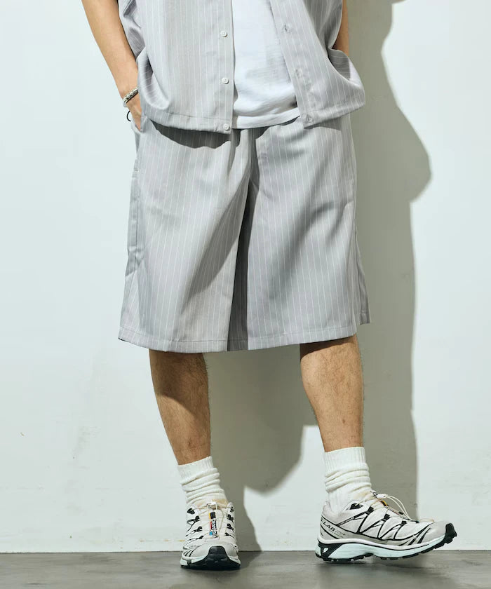 Stripe Easy Wide Shorts / Compatible with Setup