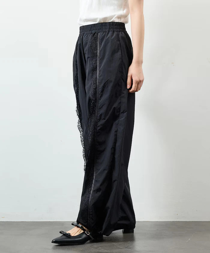 Nylon Lace Easy Wide Pants
