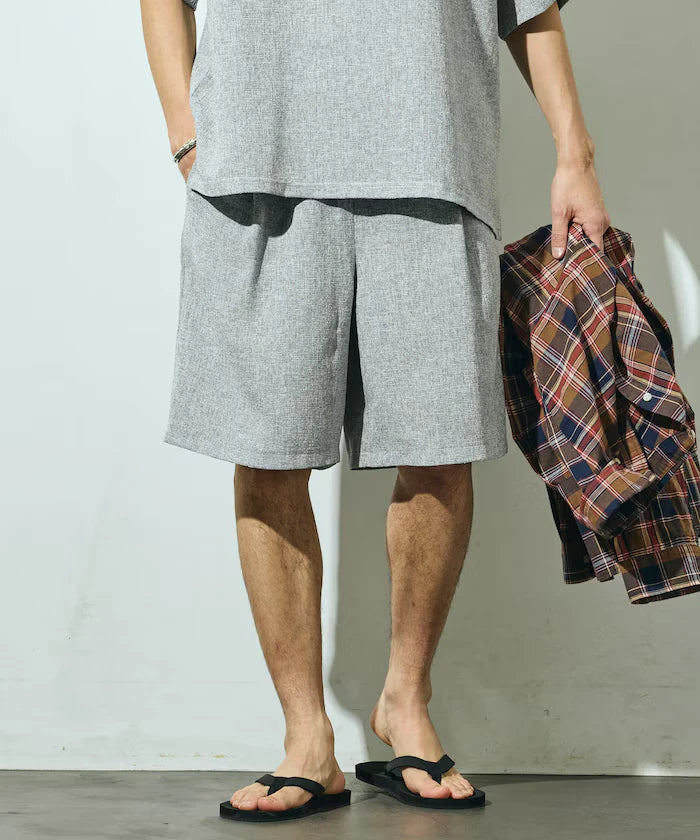 Summer Tweed Easy Wide Shorts / Compatible with Setup