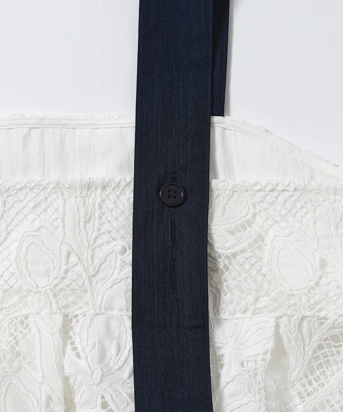 Flower Motif Batten Lace Iris Hem Camisole Top 【Limited Edition】