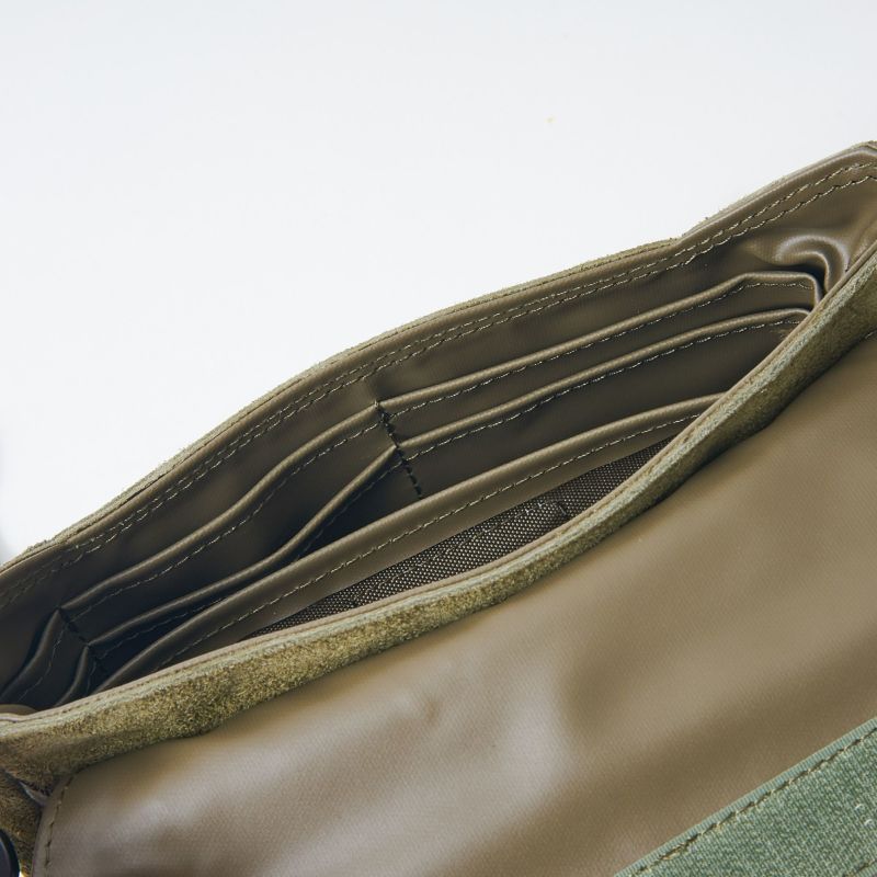 WATER PROOF SUEDE SACOCHE WALLET/KHAKI