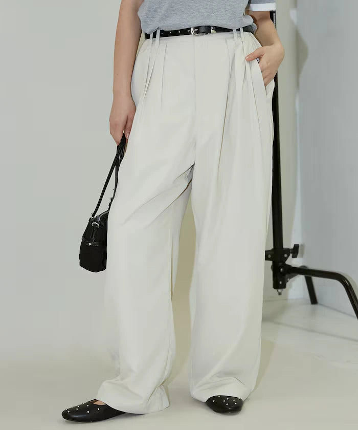 Color Tuck Slacks Pants Limited Release