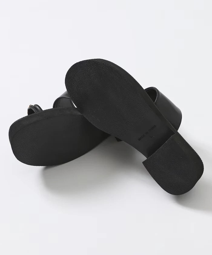 Metal Accent Thumb Loop Sandal