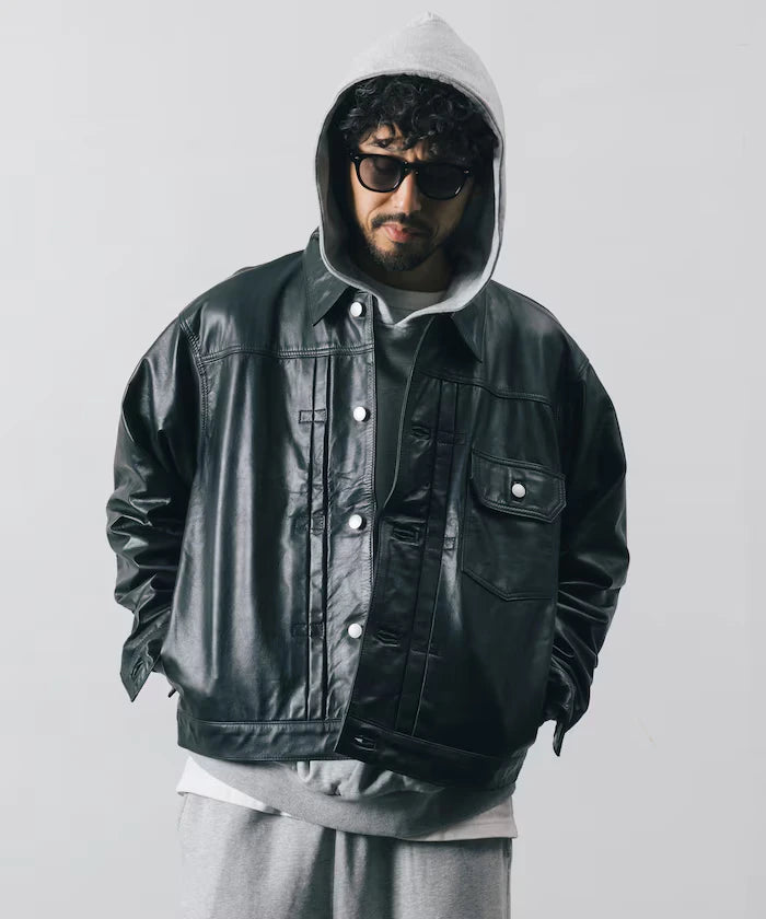 Leather Jacket TYPE-1 / Water-Repellent Leather / Cowhide