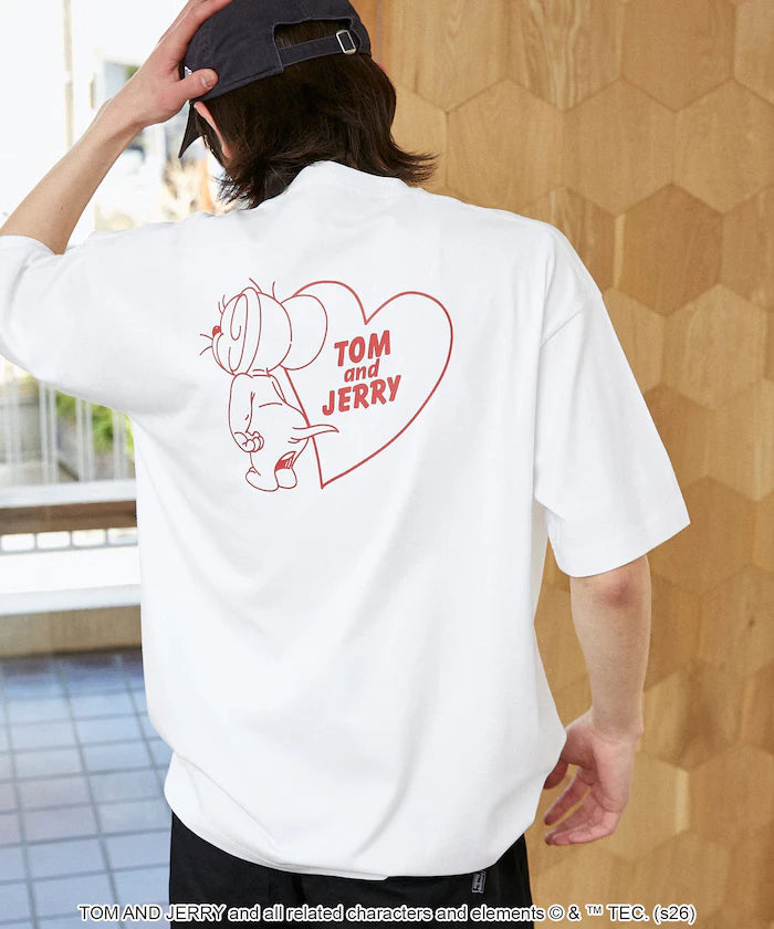 <Functional Material> TOM AND JERRY Heart Graphic T-Shirt Limited Edition