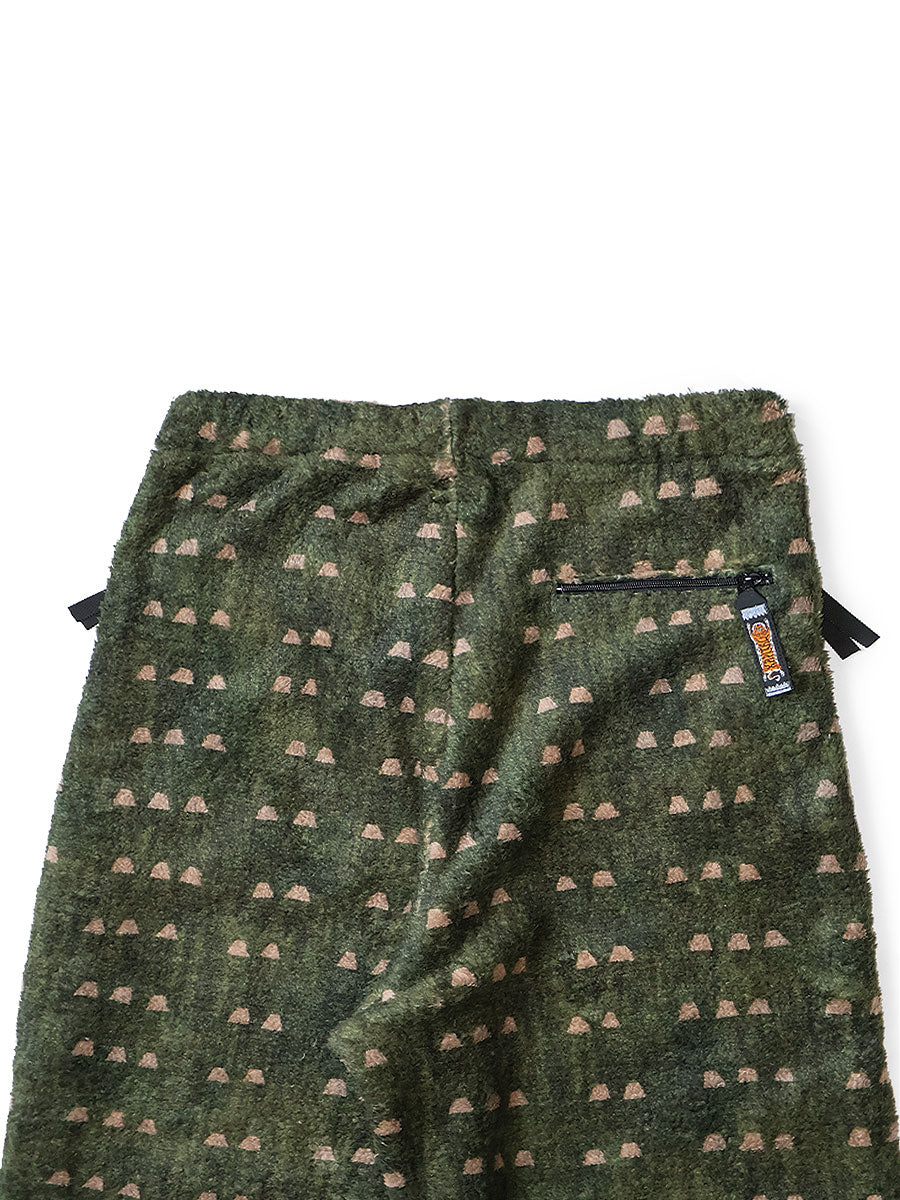Iris Pattern Fleece Easy Straight Pants