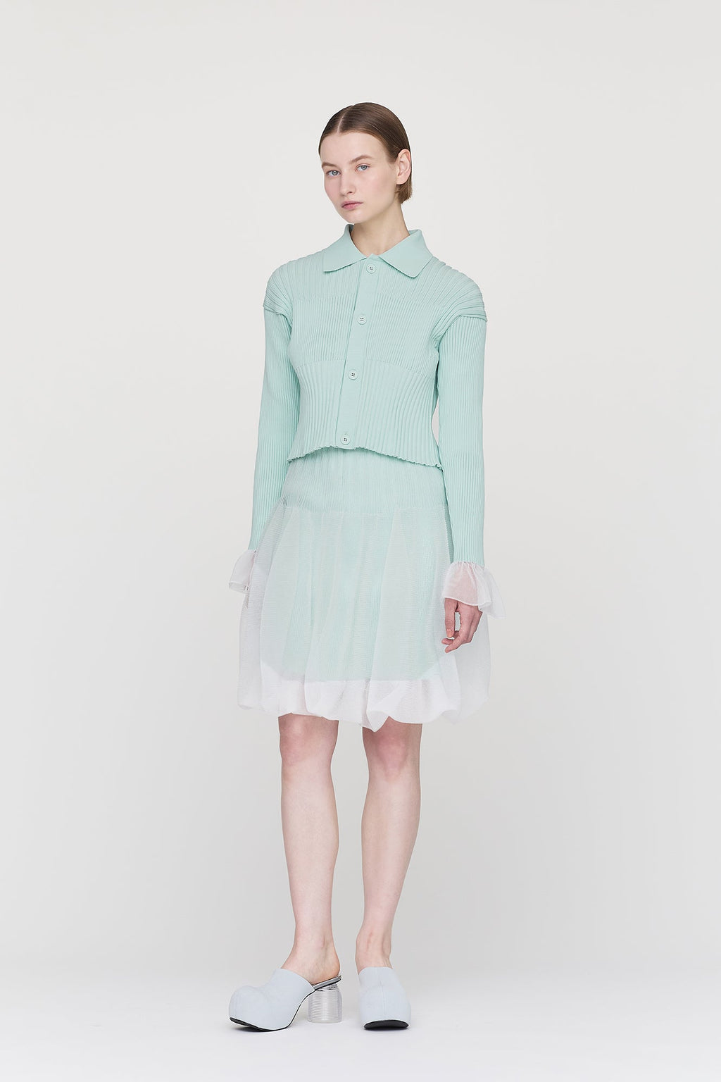OVERWRAPPED POTTERY MINI SKIRT