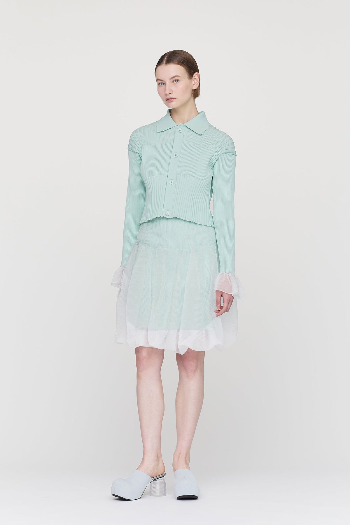 OVERWRAPPED POTTERY MINI SKIRT