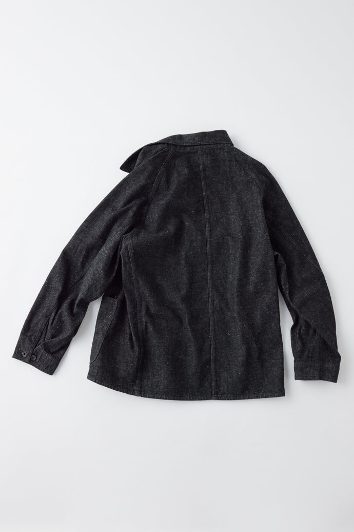 GL15377A / RECYCLED WASTE SUVIN COTTON YARN 11.5oz. DENIM WORK COAT