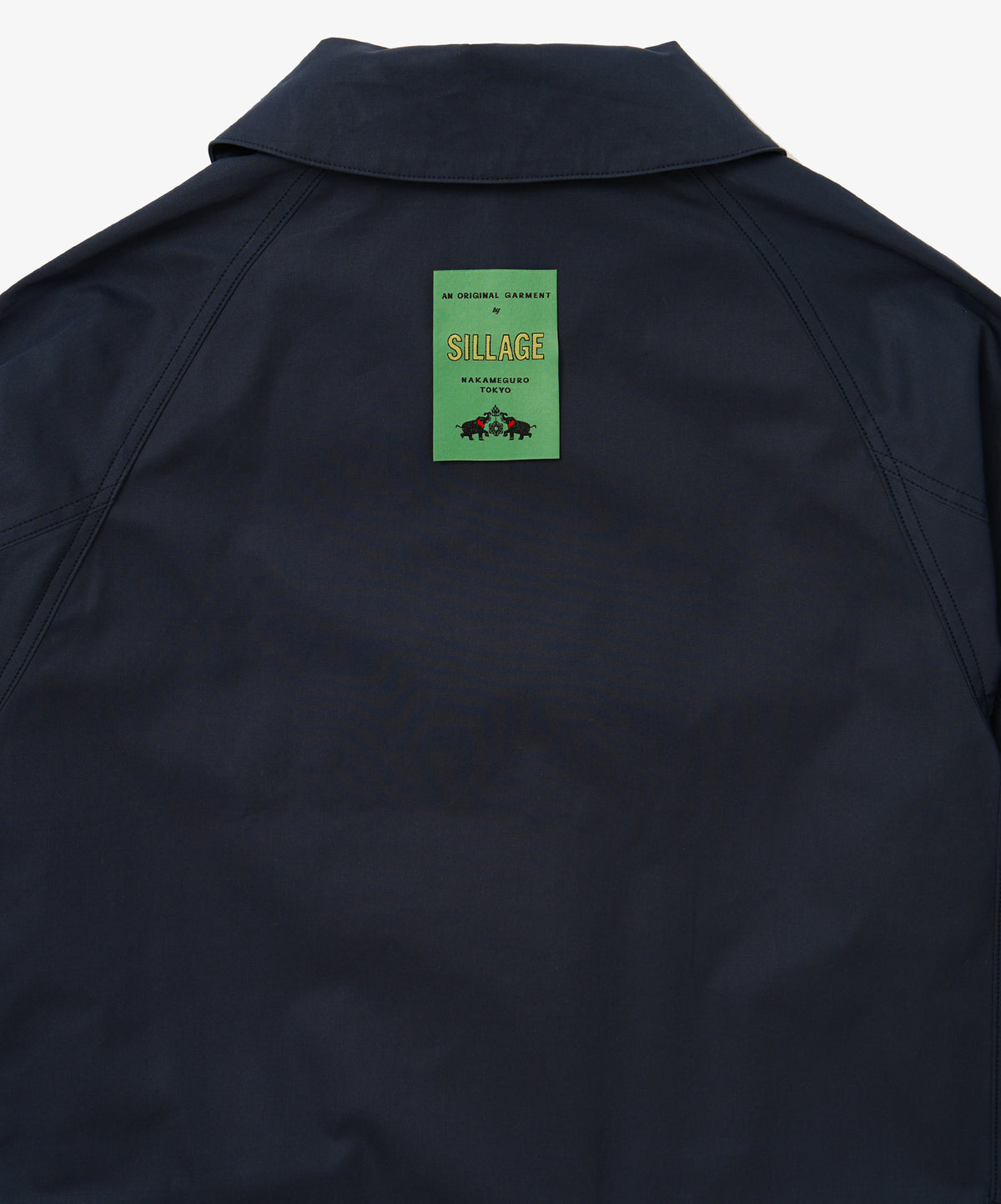 balmacaan coat gabardine navy
