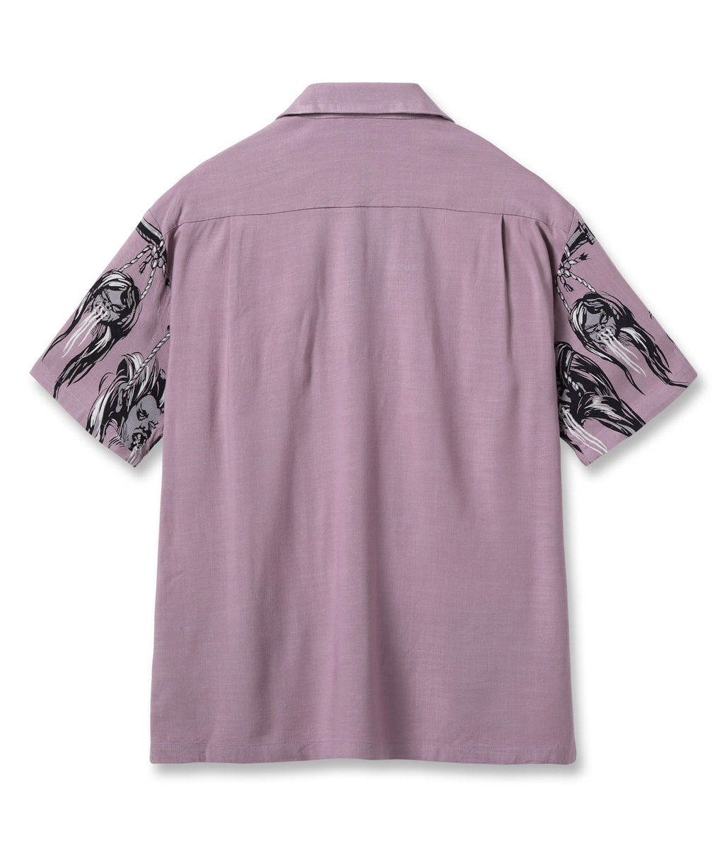 Hopsack Rayon Pullover Shirt "Shrunken Head"
