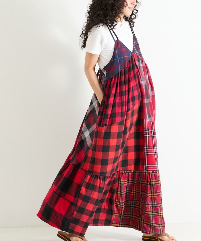 Vintage Remake Check Cami Dress