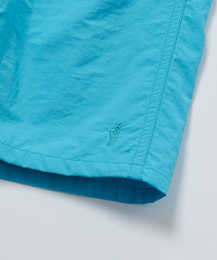 Nylon Medium Length Baggy Shorts