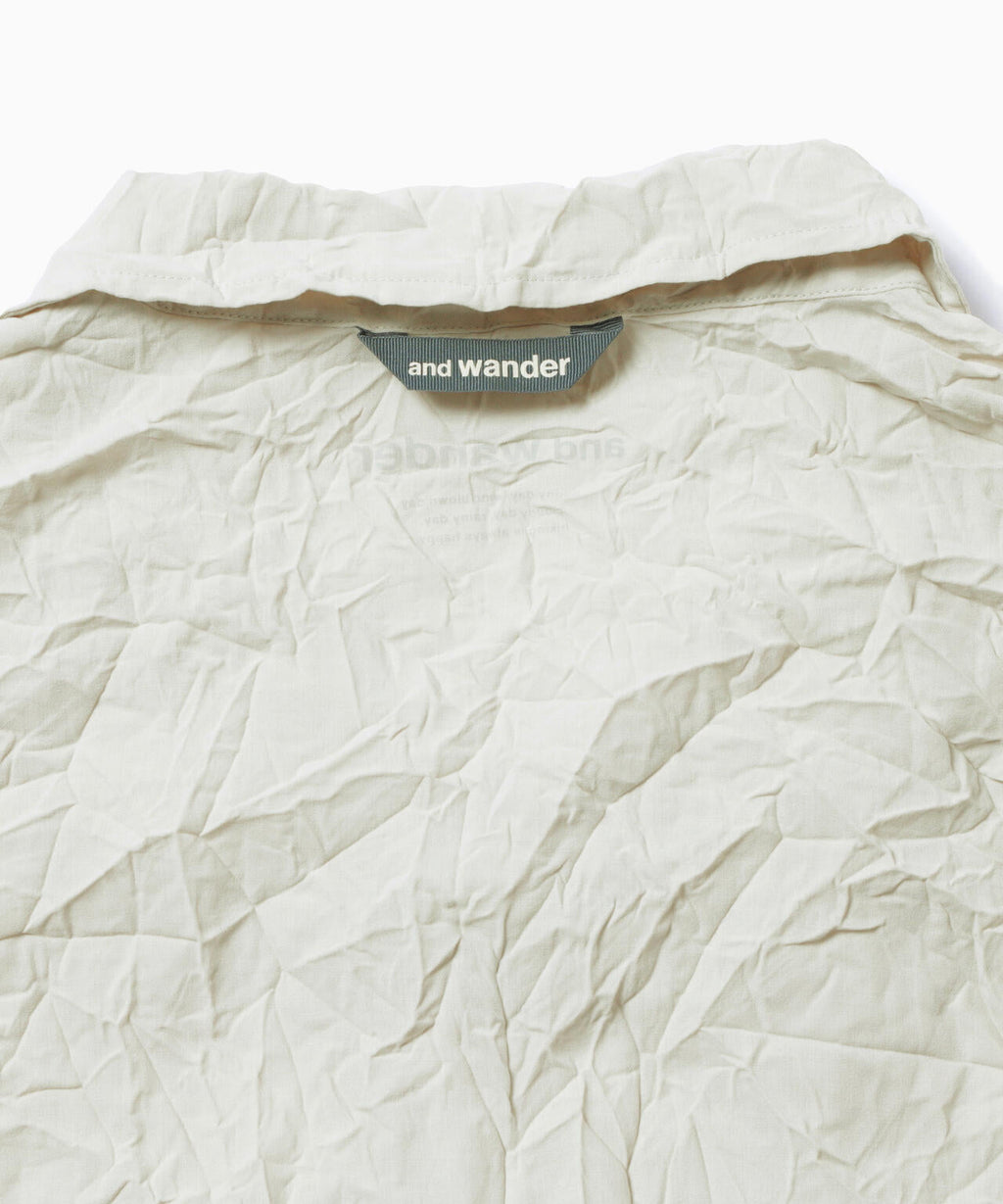 washer pleated open LS shirt (M)
