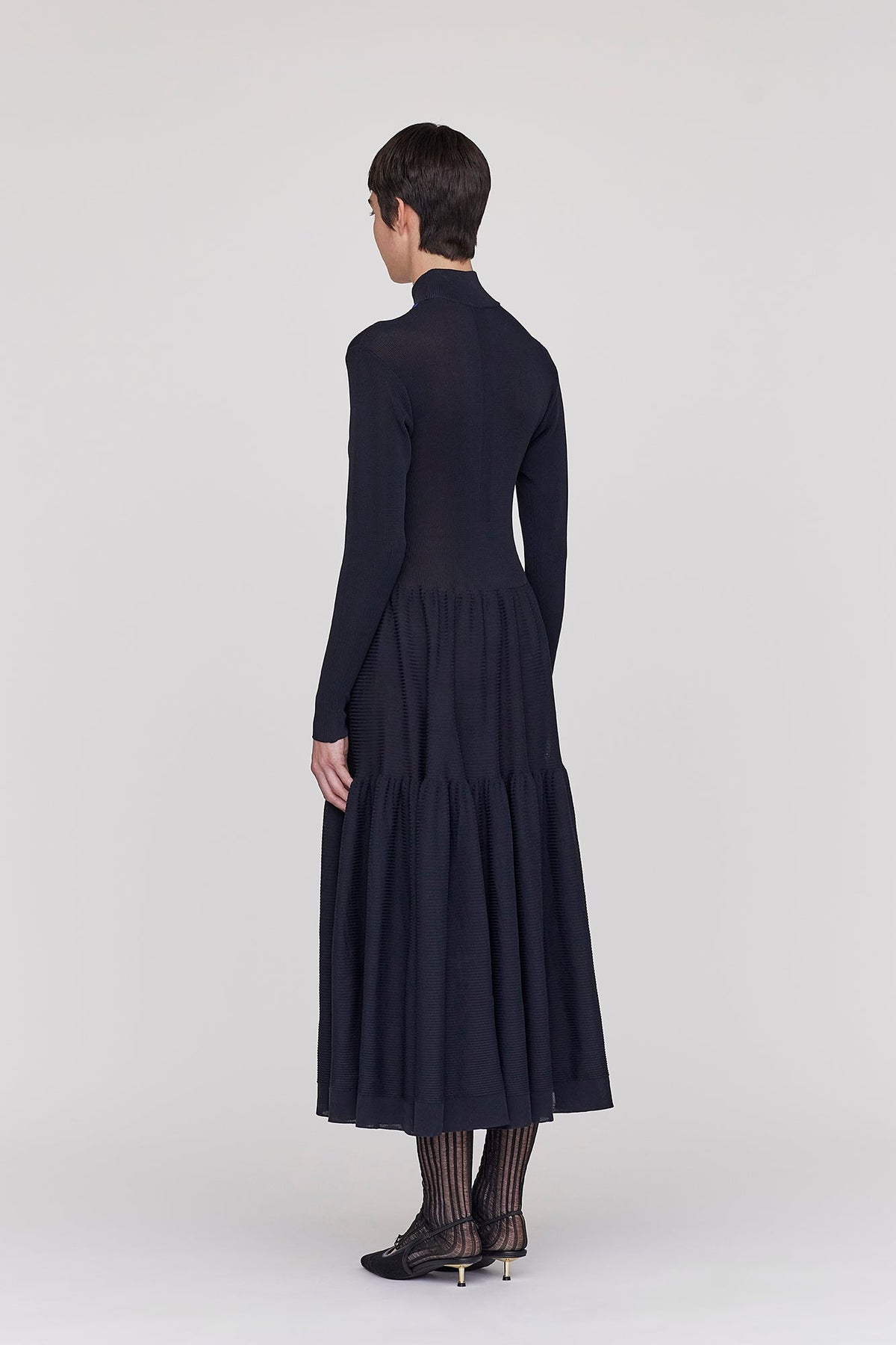 CASCADES MOCKNECK LONG SLEEVE DRESS