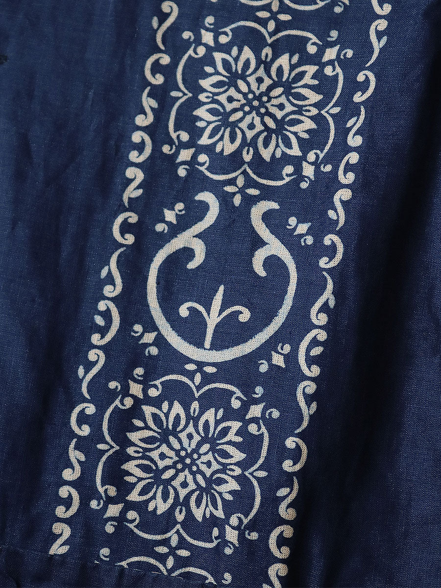 French Cross Linen Havana Banana Pattern Rangleka...