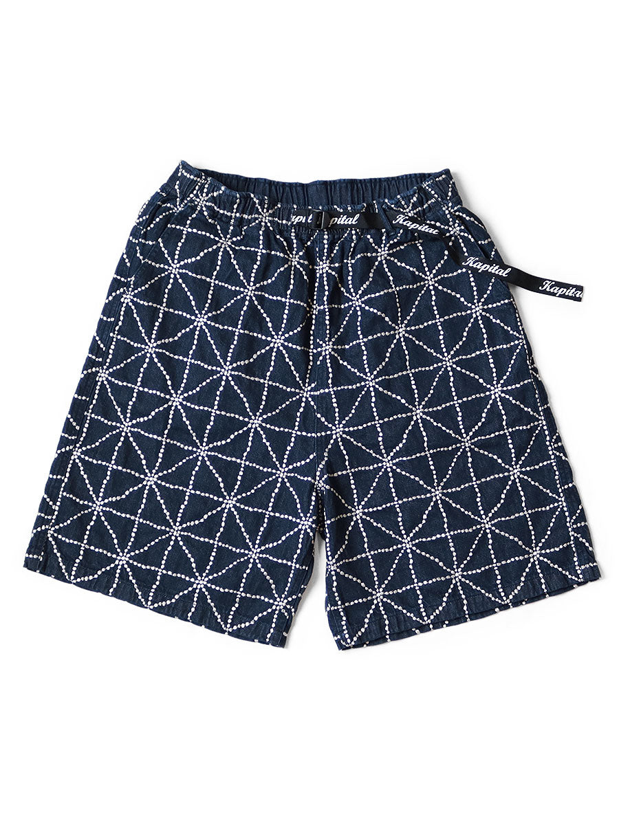 8oz Denim FOLK-DOJO Embroidery Easy Short Pants
