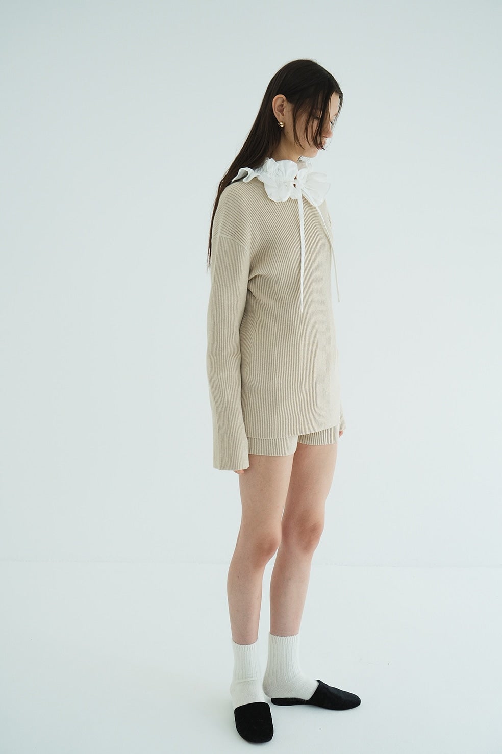 W FACE KNIT MINI ONEPIECE