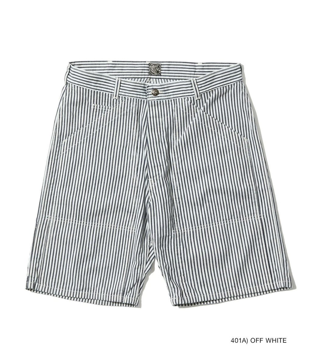 Fiction Romance 6oz. Indigo Stripe Double Knee Shorts