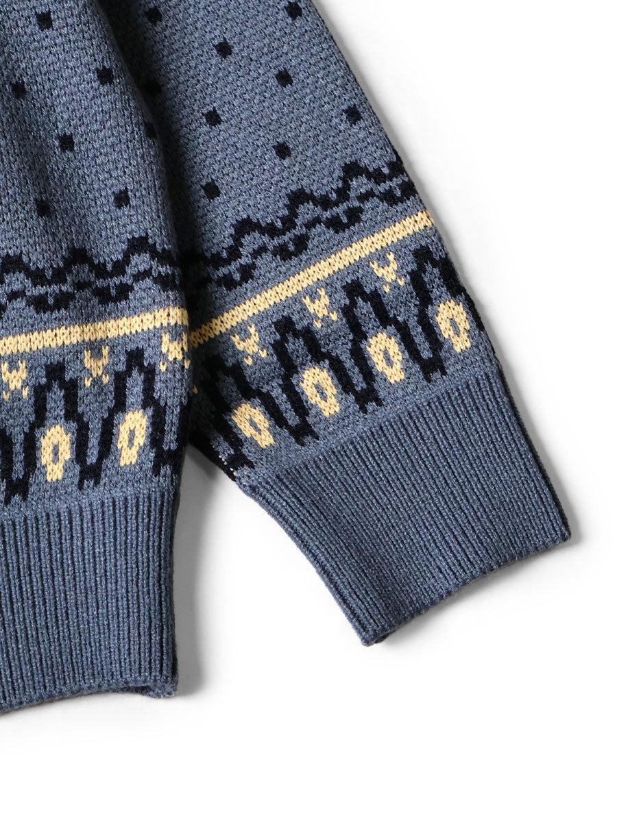 8G Fair Isle Crew Sweater (Canoe)