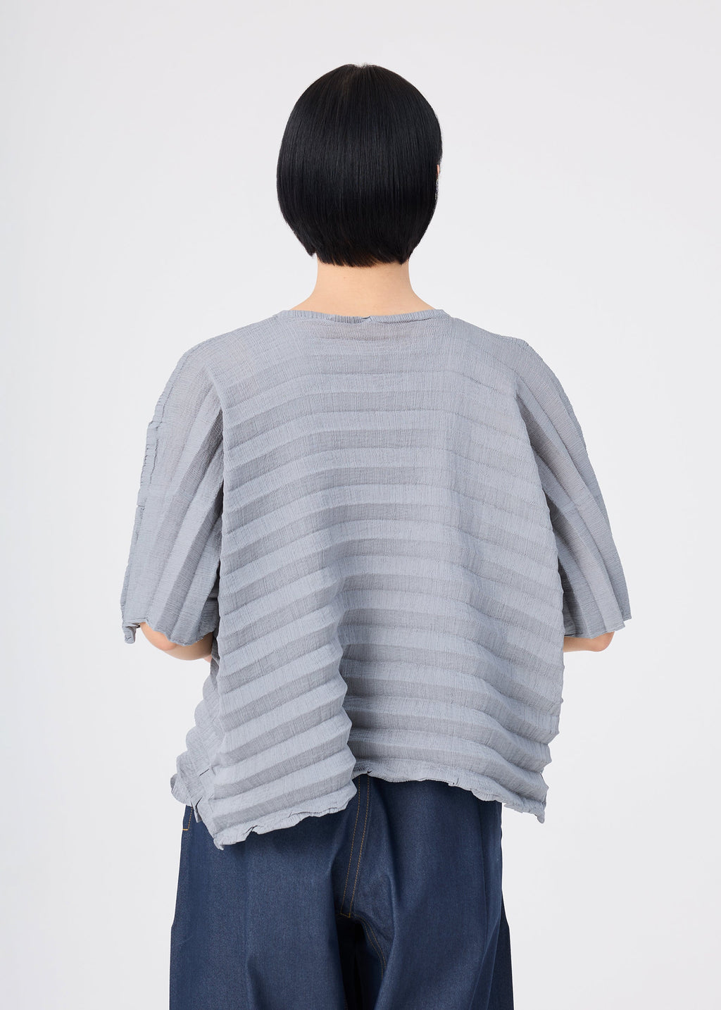 Accordion See-Through Crepe