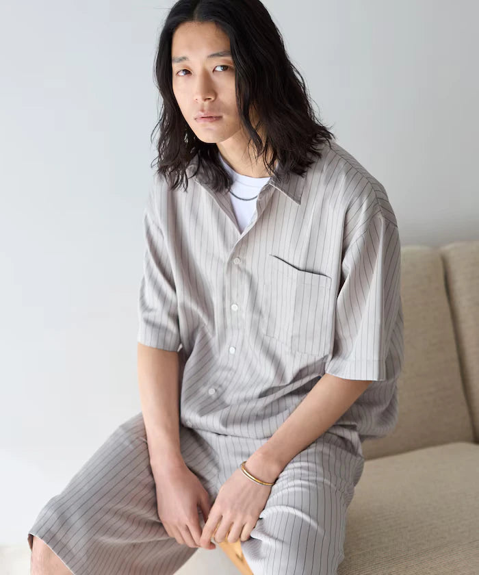 Spindle Stripe Short Sleeve Shirt / Compatible with Setup