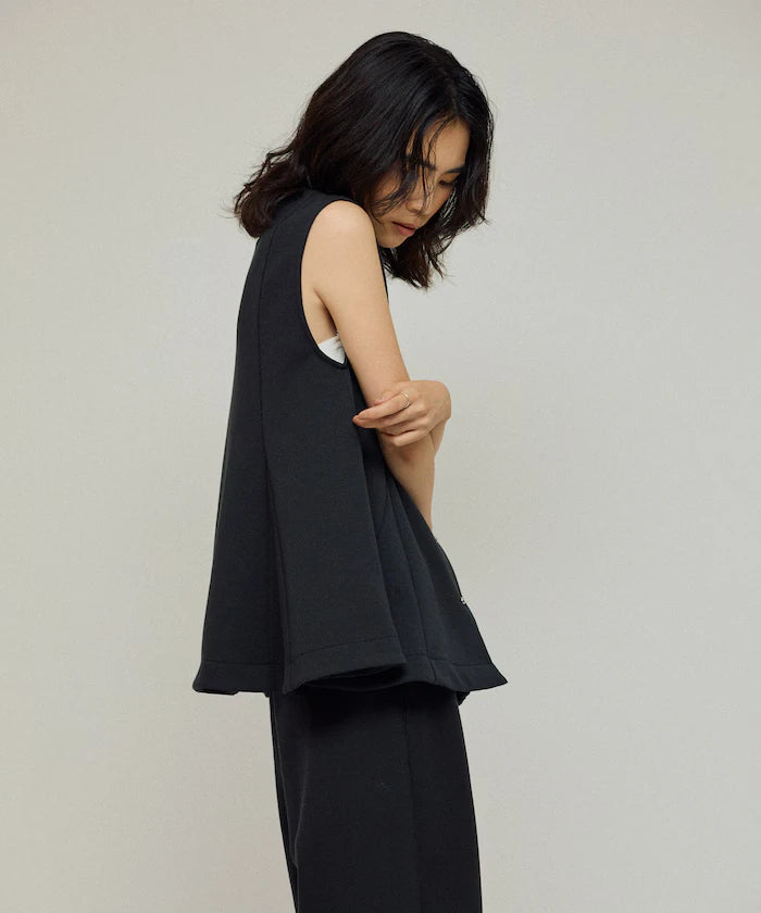 Peplum Silhouette V-Neck Gilet / Vest