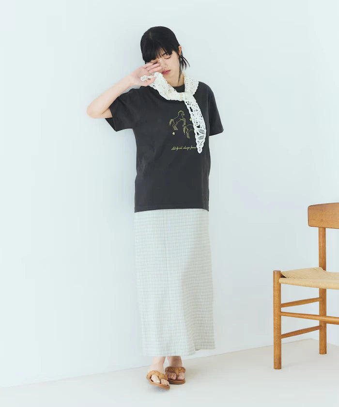 Comfortable Horse Print Crew Neck T-Shirt