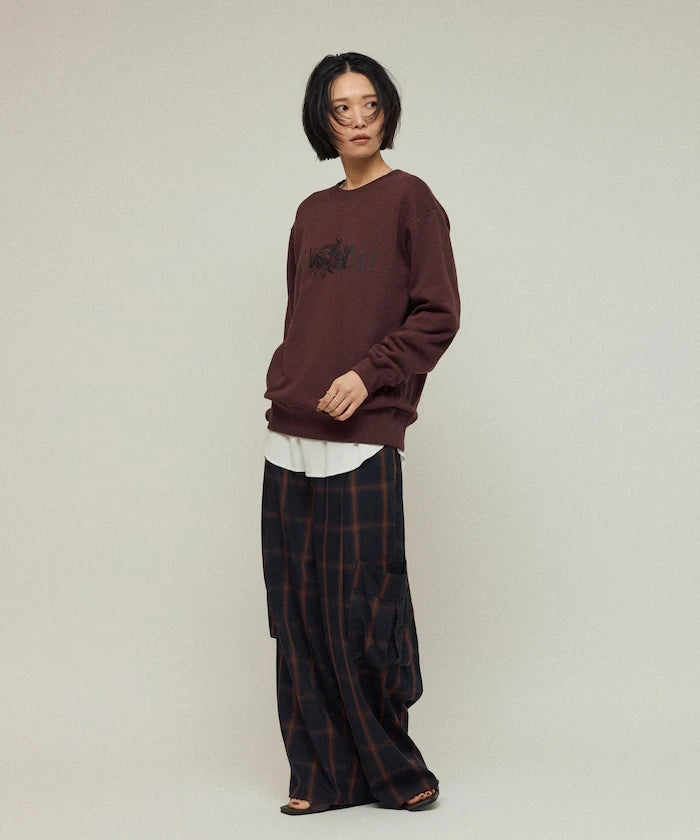 Organic Cotton Animal Logo Print Sweat / CAT / Relaxed Fit / French Terry Sweat