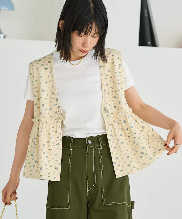 Peplum Gathered Vest <Set Up Compatible>