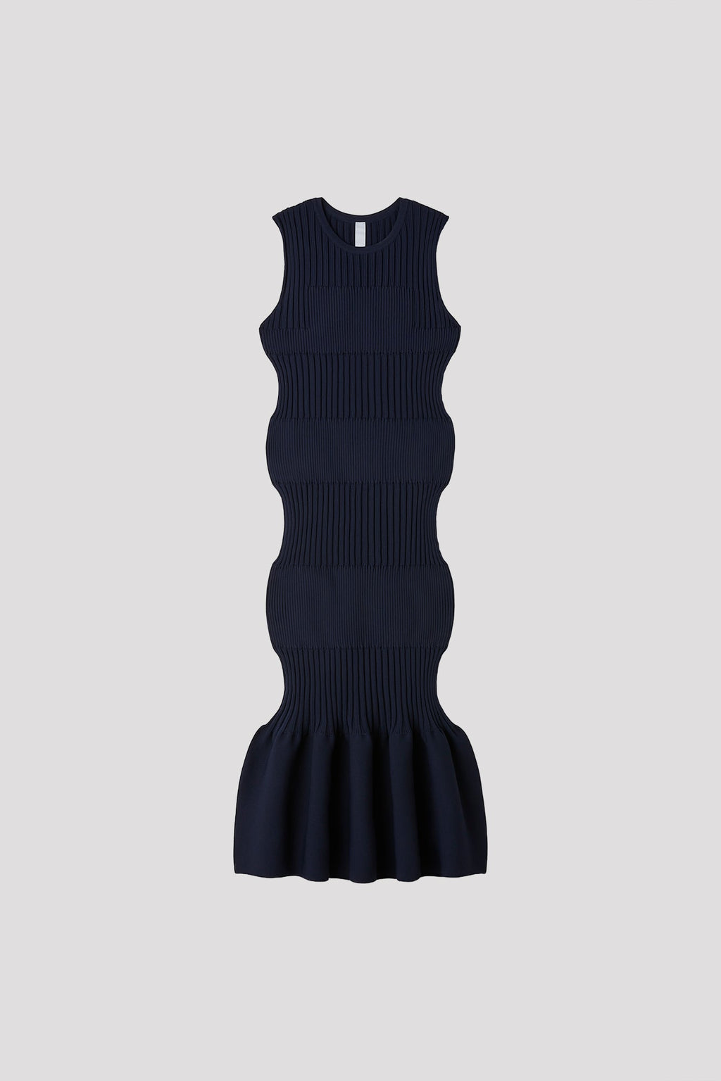 FLUTED SLEEVELESS MERMAID DRESS