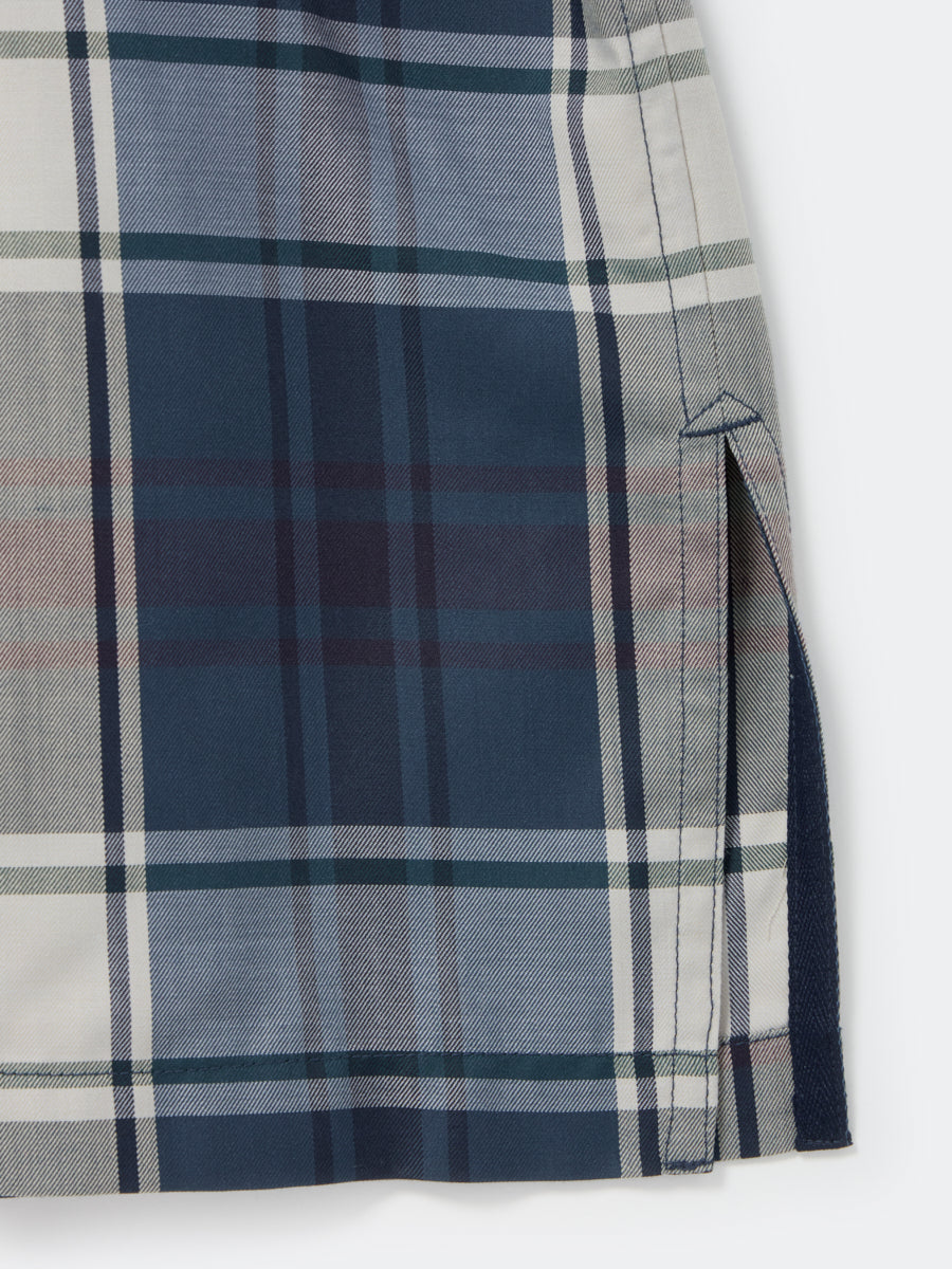 W's TECH SPORTS OPEN COLLAR SHIRT L/S BIG TARTAN