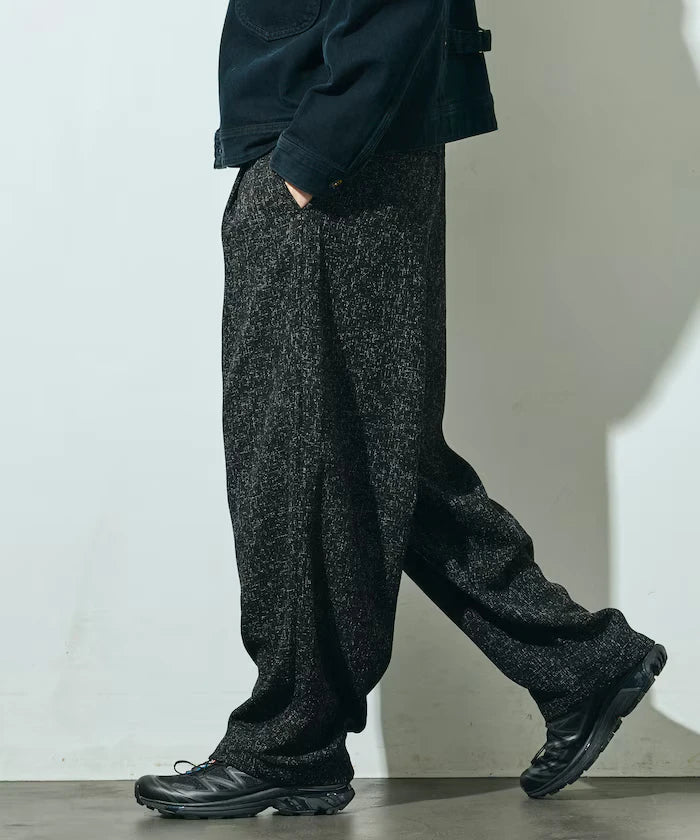 Dry Touch Summer Tweed Spindle Easy Wide Pants