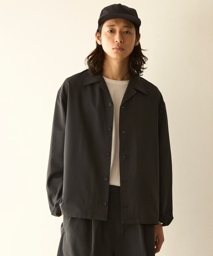 Functional Material Oversized CPO Shirt & Wide Easy Pants Setup / Washable / UV Cut / Quick Dry / Contact Cooling