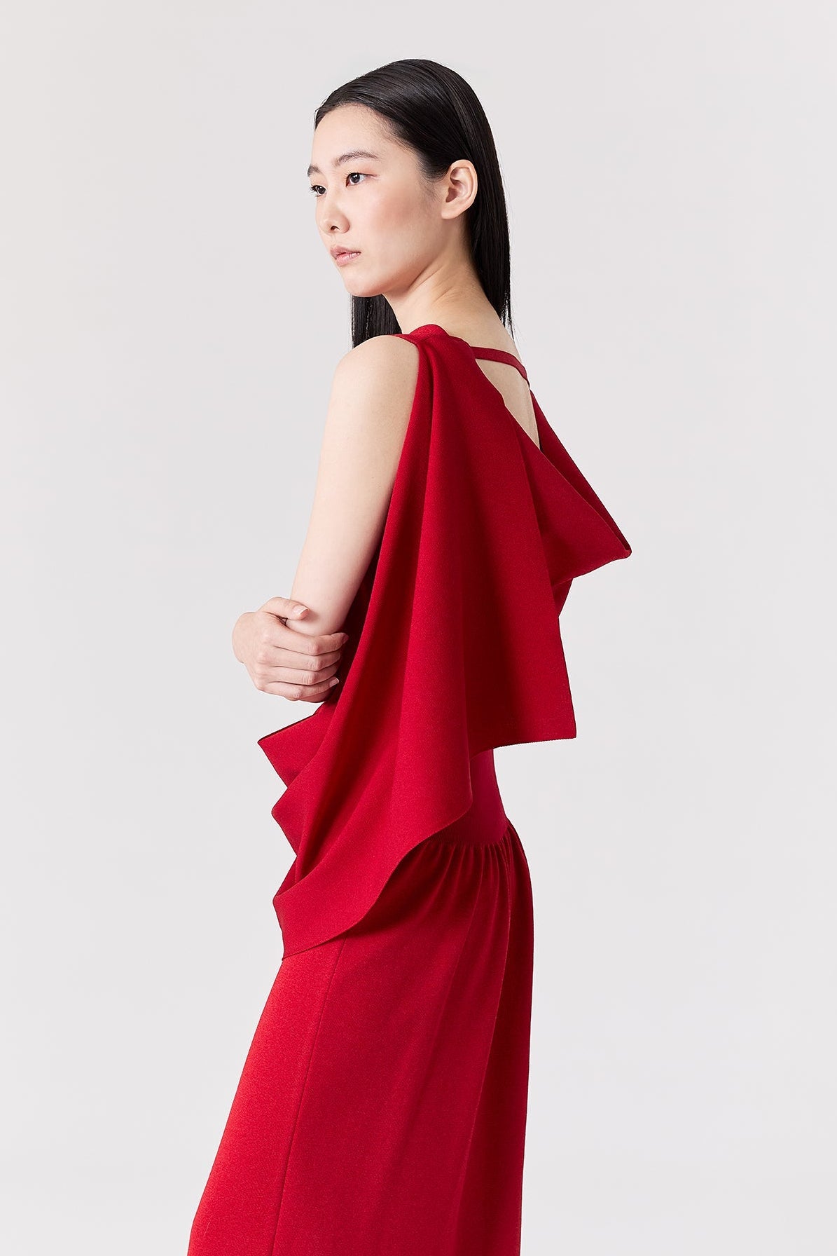 AC MILAN DRAPED SLEEVELESS DRESS