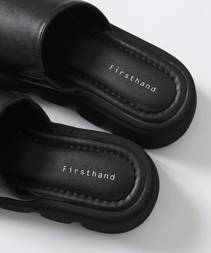 Volume Curved Sole Leatherette Covered Sandal